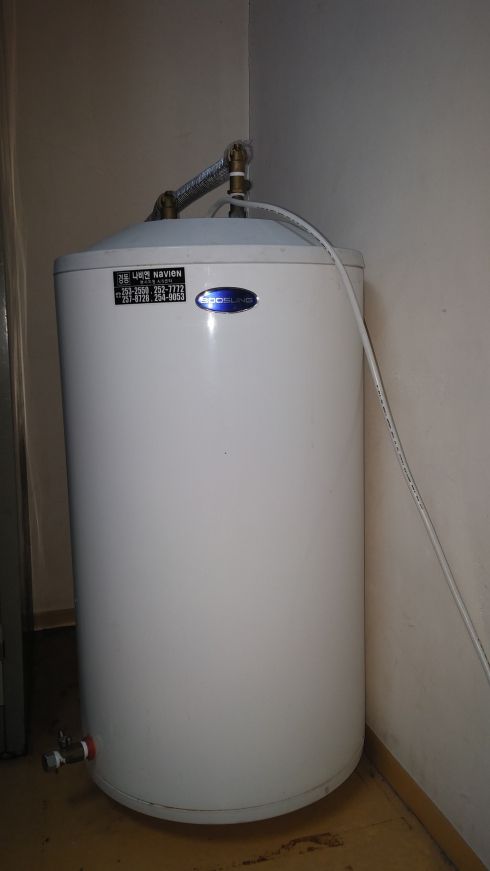 성명여중 체육관 부성핫슈언더100L전기온수기설치 