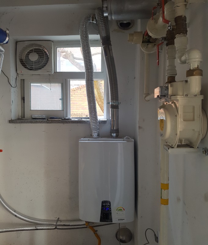 대곡중학교 태권도부 숙소 경동콘덴싱가스온수기 NPW48KS 설치