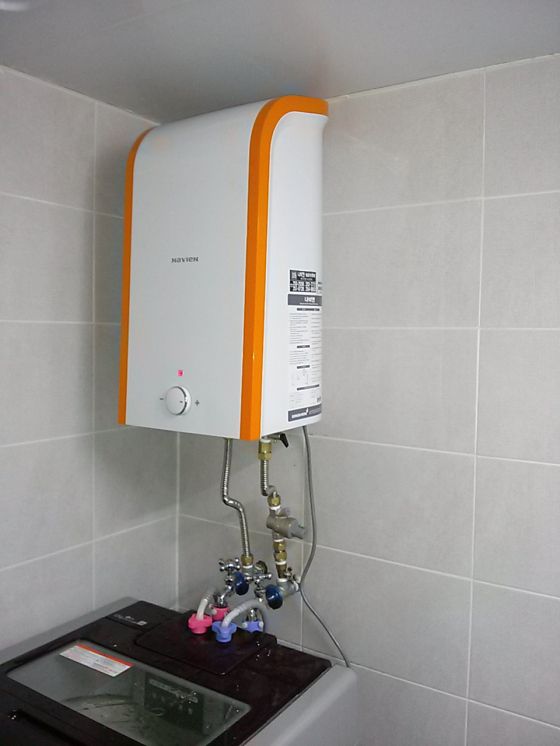 동산동주택경동스텐전기온수기30L설치현장