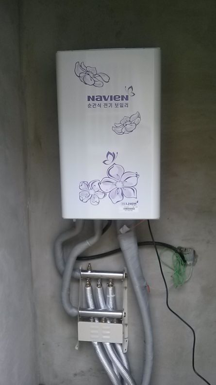 청도 태연헤어샵 경동순간식전기보일러 21KW 설치