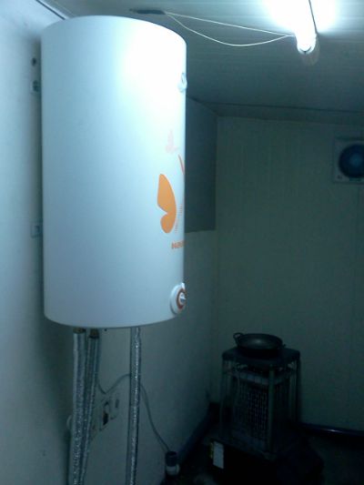 삼덕동미용실전기온수기100L설치현장