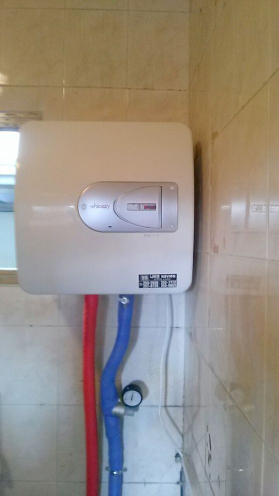 검단동공장 경동전기온수기 30L설치