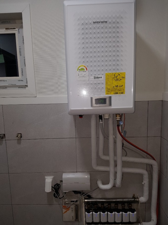 상주주택 콘덴싱상향LPG보일러 36L & 각방온도조절기 7구 설치