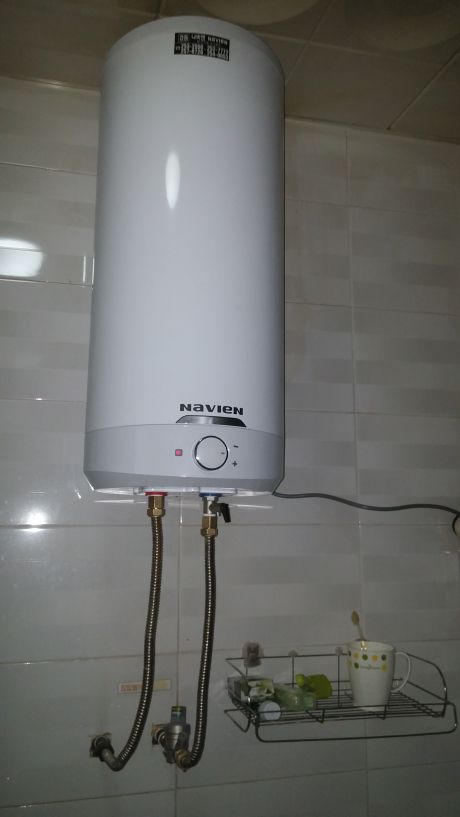 청도역 샤워장 경동스텐전기온수기50L 설치