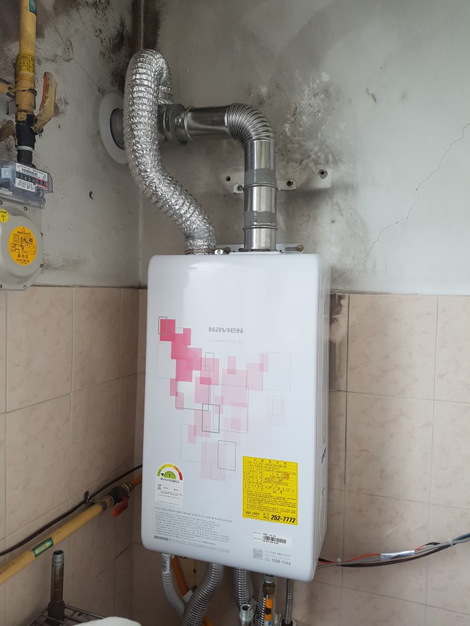 지저동 경남빌라 경동콘덴싱보일러 NCB351 18KS설치 및 스텐4구 분배기교환