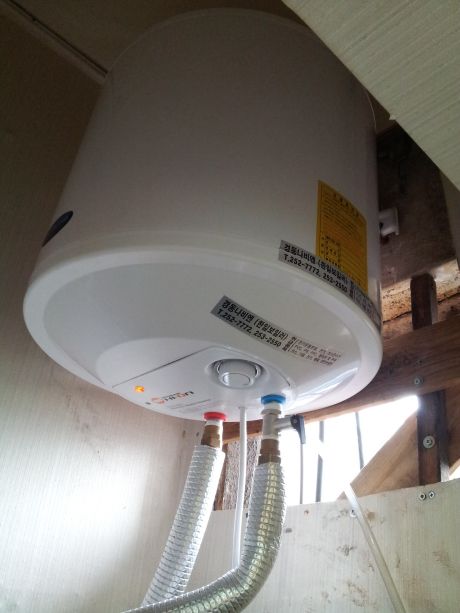 향촌동백동미용실핫슈50L전기온수기설치현장