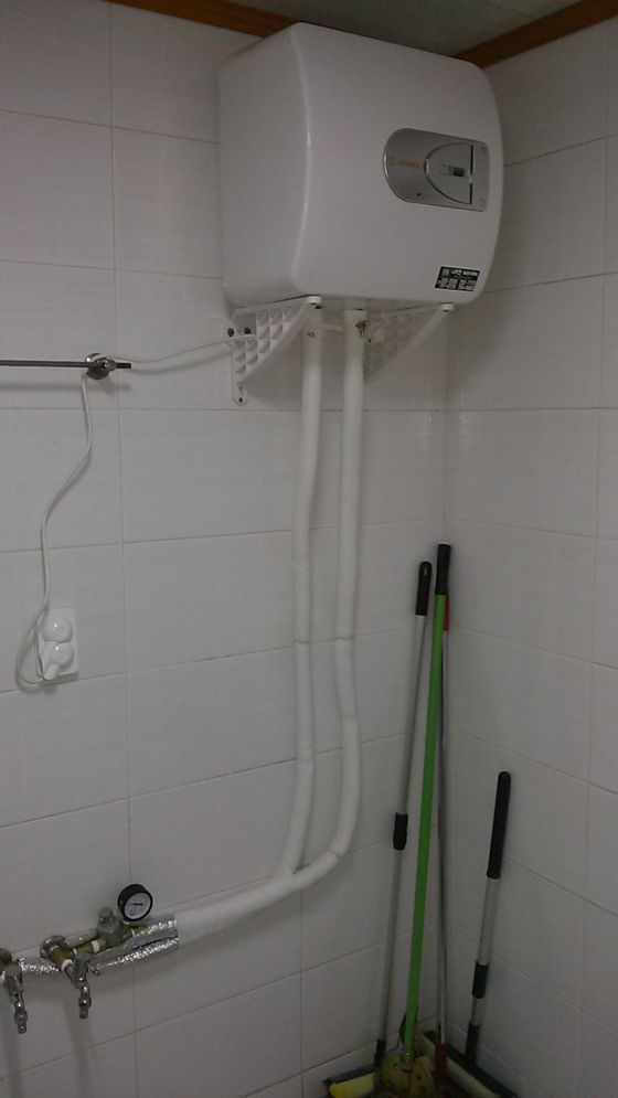 봉무동 가구공장 경동전기온수기30L설치