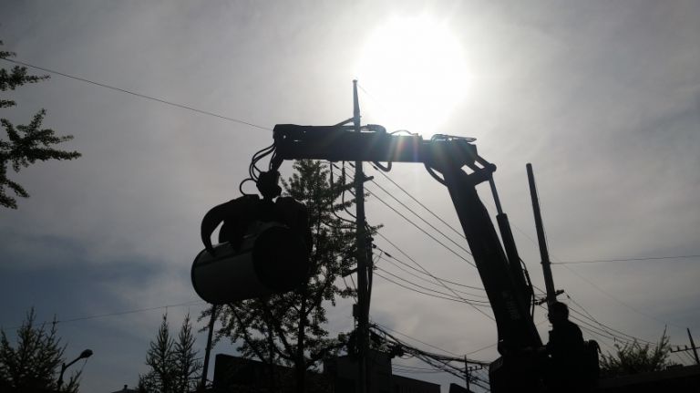 칠성동 발리모텔 폐전기보일러 고물상으로 고고~~