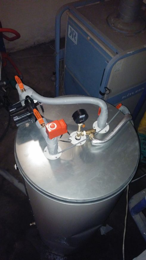 칠성동 발리모텔 산업용전기보일러 30kw500L설치