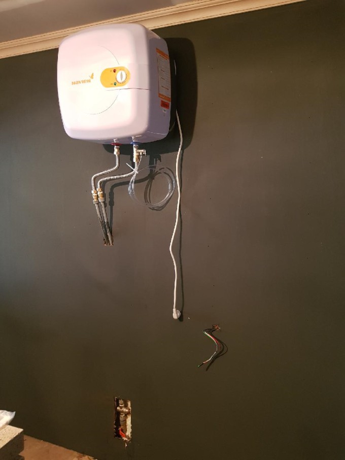 내당동 뉴스헤어클럽 경동전기온수기 30L 설치