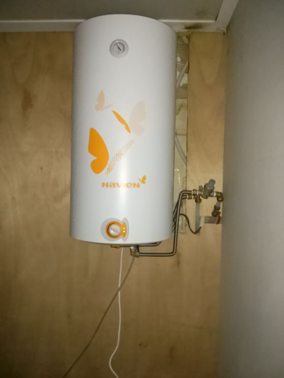 만촌동미용실경동전기온수기100L설치현장