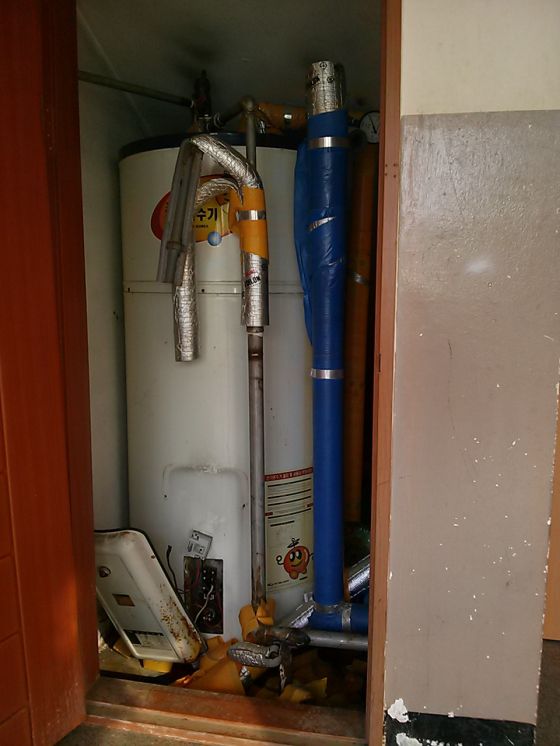 대구중학교야구부합숙소500L전기온수기철거현장