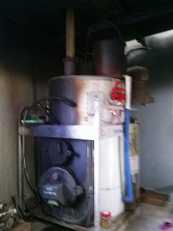 동구평광동귀뚜라미축열식화목보일러철거후일진화목50평형설치현장