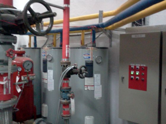 대명동노인요양병원대용량전기온수기병렬연결설치현장2