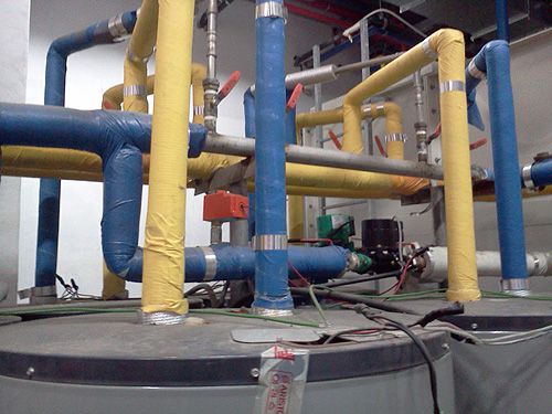 대명동노인요양병원대용량전기온수기병렬연결설치현장